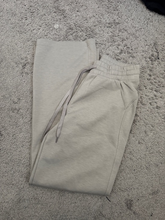 Zenana Outfitters Pants - Zenana Outfitters Light Gray Wide Leg Pants with Branded Tab
